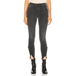 frame le high skinny quinby in black caviar size 26